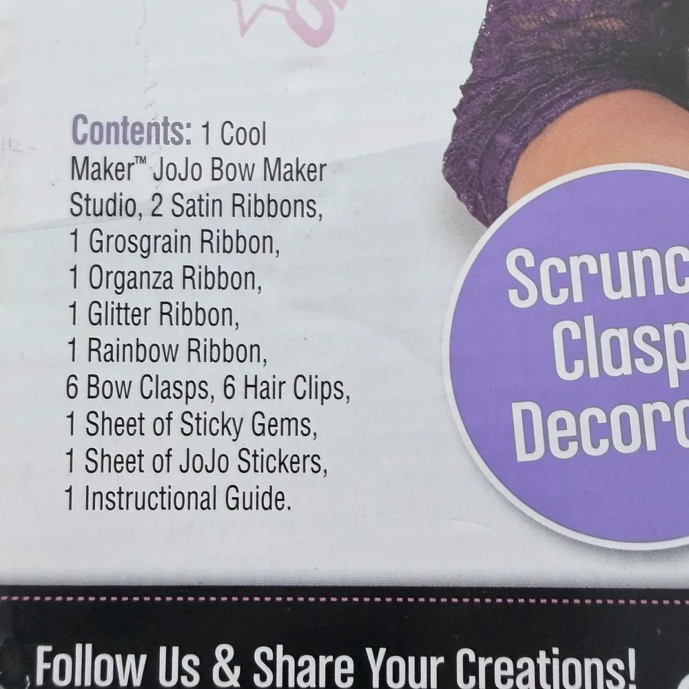 Cool Maker JoJo Siwa Bow Maker Studio DIY Hair Accessory Kit Nickelodeon 2017